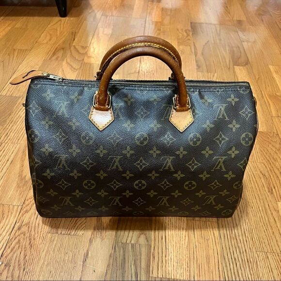 LOUIS VUITTON SPEEDY 35 classic monogram  vintage 91 *AUTHENTIC *Make an offer! - Picture 3 of 14
